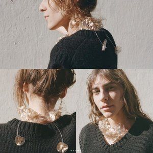 Maryam Nassir Zadeh Gulnur Ozdaglar Flower Necklace, Gold